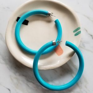Bright Turquoise 3" Hoops